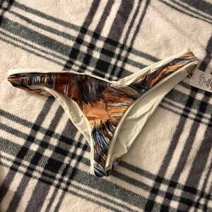 IMSY Women's Bikini Bottom in Brown and Blue